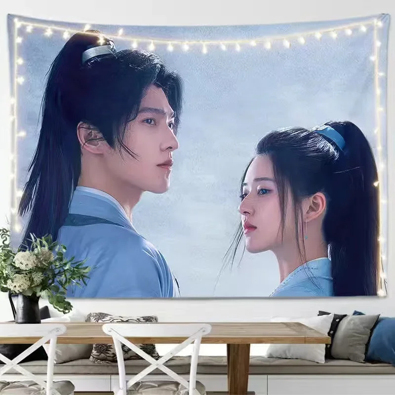 Yang Yang Zhao Lusi Background Hanging Cloth TV Drama Who Rules The World Poster Feng Lanxi Feng Xiyun Wall Decor Tapestry