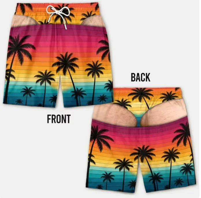 27 Sommer Herren lustige Cartoon Hot Dog 3D-Druck Boardshorts, schnell trocknende Shorts mit Kordelzug, lustige gelbe Enten-Neuheit, Scherz-Shorts – Detail 20