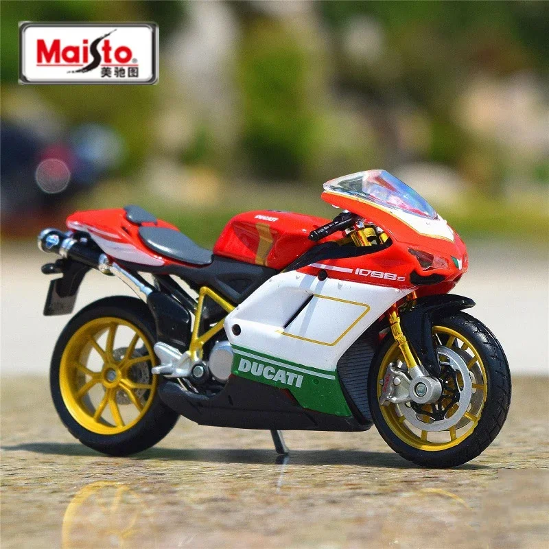 

Maisto 1:18 Ducati 1098S Alloy Sports Motorcycle Model Simulation Diecasts Metal Toy Racing Motorcycle Model Childrens Toys Gift