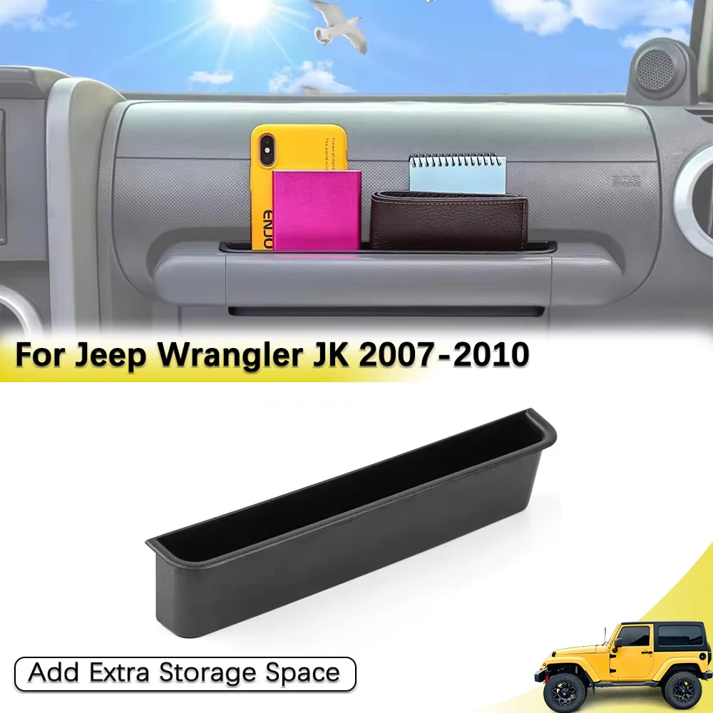 GrabTray Interior Storage for Jeep Wrangler JK Passenger Grab Handle Storage Tray Fits 2007 2008 2009 2010 Interior Accessories