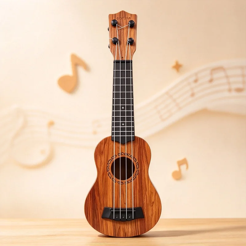 Simulated Kids Ukulele Guitar Toy 35cm, Children Musical Instrument Including Picks for Early Education & Fun Playtime