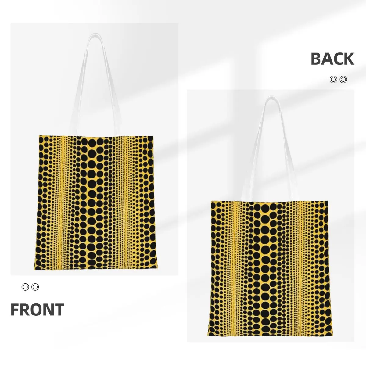 Yayoi Kusama Pumpkin Abstract Art Shopping Bags Foldable Canvas The Tote Bag Girls Shoulder Tote Travel Handbag