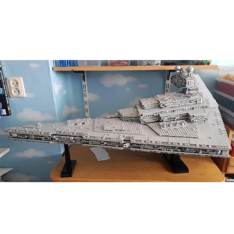 

IMOC-9018SD космический линкор, строительные блоки, модель 15310, деталиMOC, креативные строительные блоки для мальчиков и детей на день рождения, игрушка в подарок