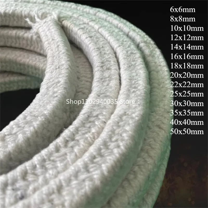 6/8/10/12/14/16/18/20-50mm Ceramic Fiber Packing Rope Sealed Square Sealing Strip