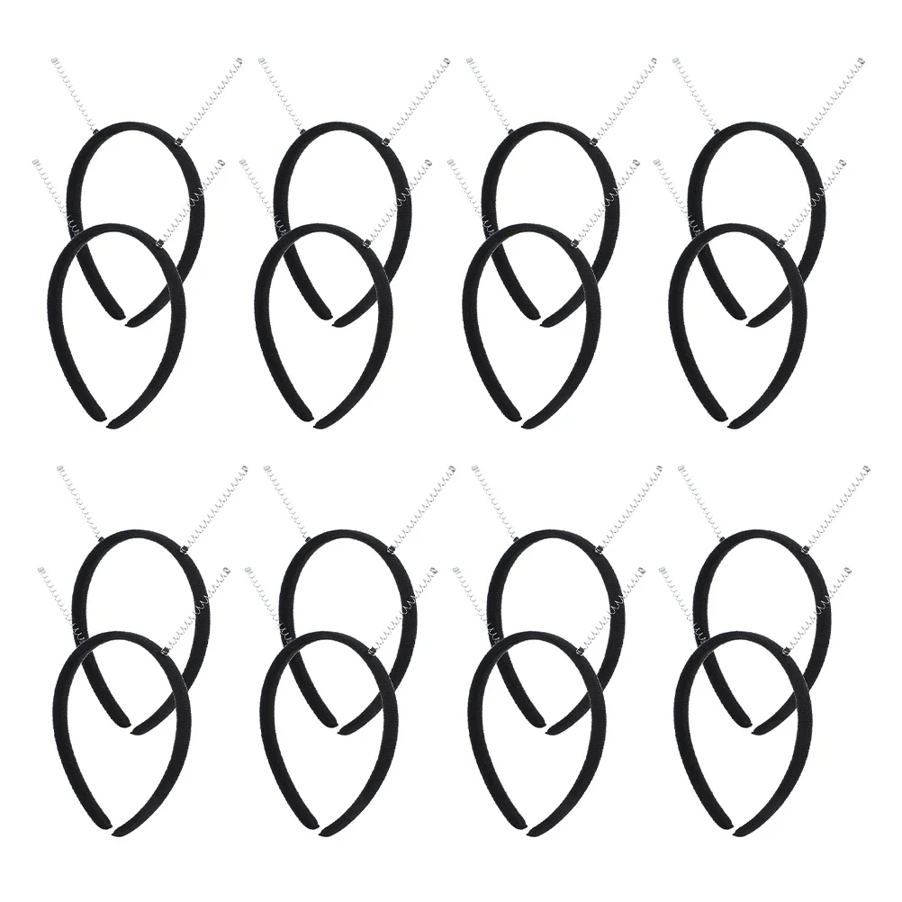 

20Pcs DIY Spring Headband Black Hairband Costume Party Accessories DIY Hairband Pack Fashion Hair Accessories