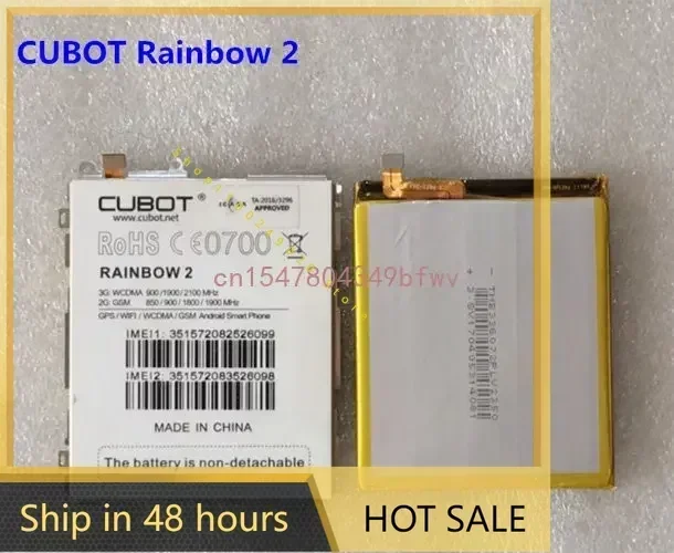 New CUBOT Rainbow 2 phone Battery 2350mah for Cubot Rainbow 2 Mobile Phone MTK6580A Quad Core 5.5Inch