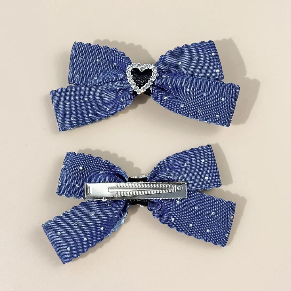 30 قطعة/الوحدة، 4.13 بوصة مشابك شعر على شكل فيونكة مطرزة للنساء والفتيات #2