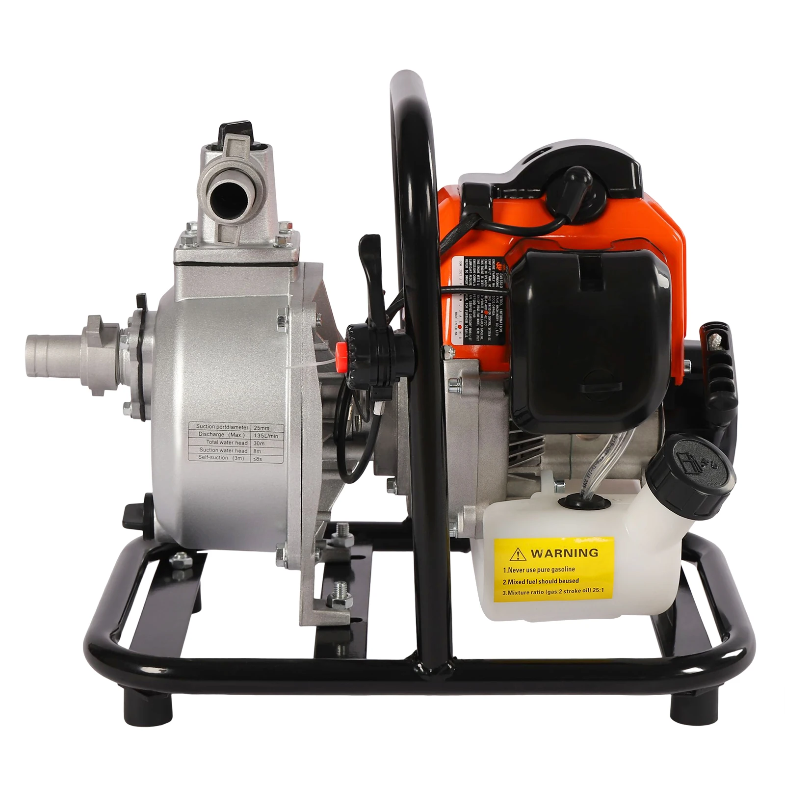 1.7HP  Water Pump 43CC High Pressure Gas Powered Pumping Ranch Garden Irrigation Transfer