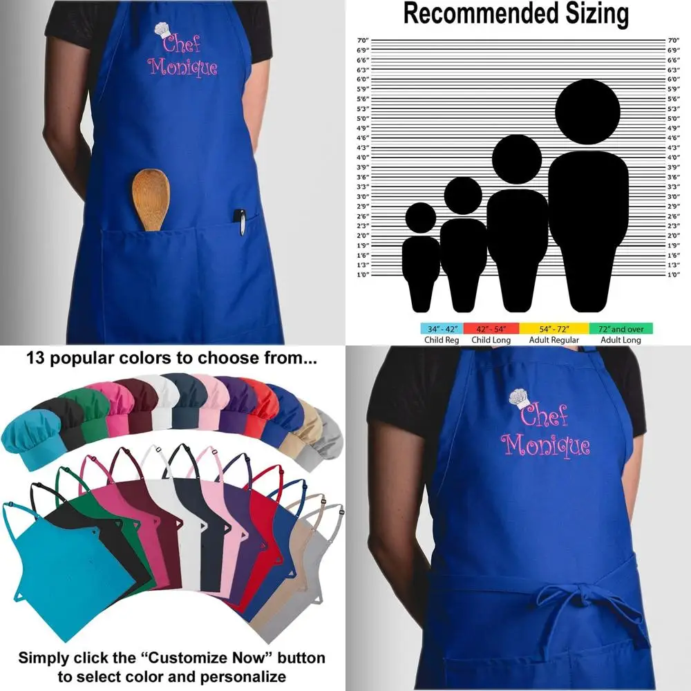 

Набор: фартук и шапочка с вышивкой на заказ для мужчин и женщин – идеально для Дня матери, кухни, барбекю и гриля