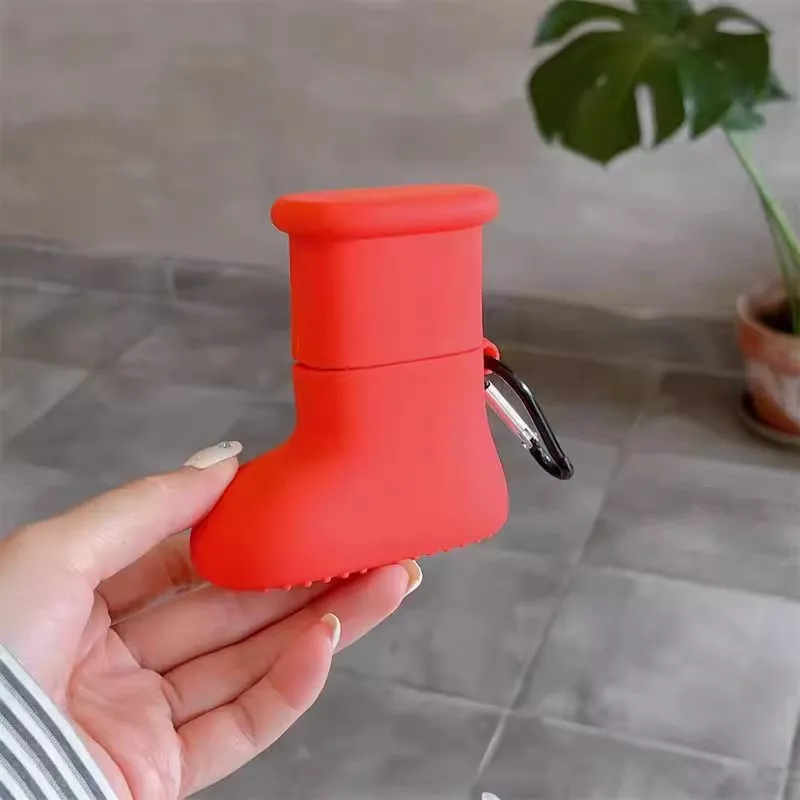 Etui silikonowe na słuchawki Airpods 1 2 3 4 Pro Pro 2 Pro 3, czerwone, akcesoria, pokrowiec