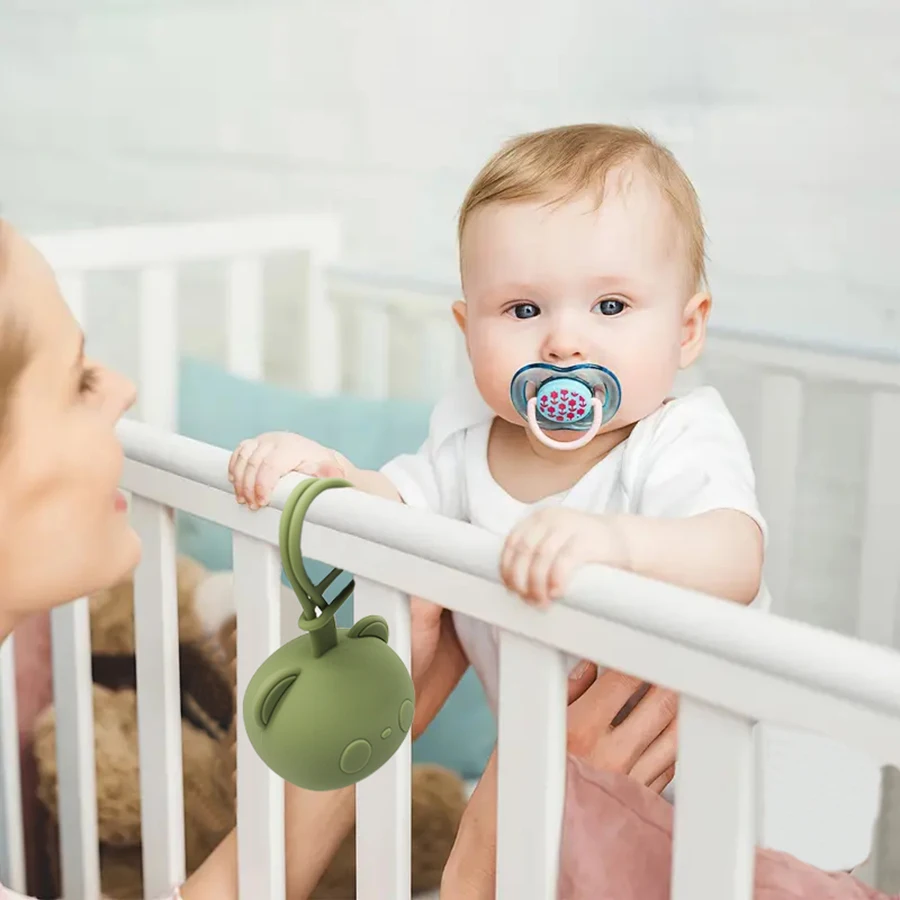 シリコンおしゃぶりバッグ ベビーおしゃぶり収納バッグ 子供用 6-12ヶ月 男の子&女の子 ホリデーギフト