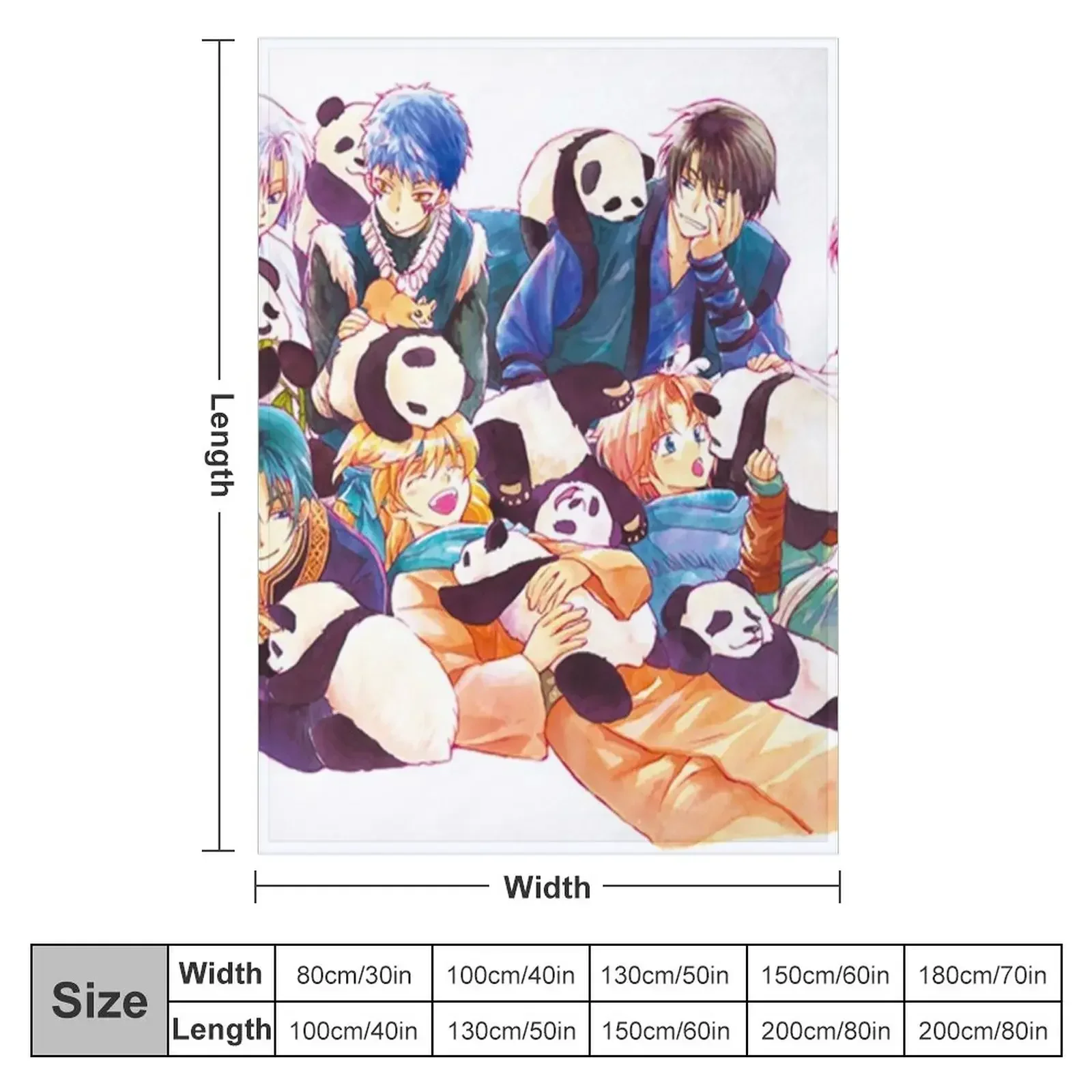 Akatsuki no Yona Yona of the Dawn The Dark Dragon and the Happy Hungry Bunch Anime Throw Blanket