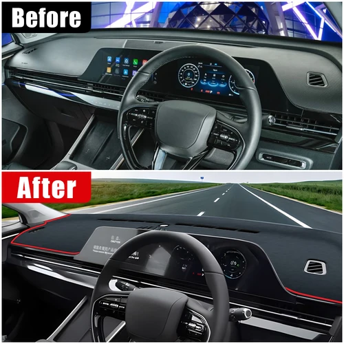 Imagen 2 del producto Para Chery Omoda C5 2022 2023 2024 Omoda 5 FX E5 cubierta para salpicadero de coche alfombrilla para salpicadero parasol almohadilla antideslizante alfombras Anti-UV Accesorios