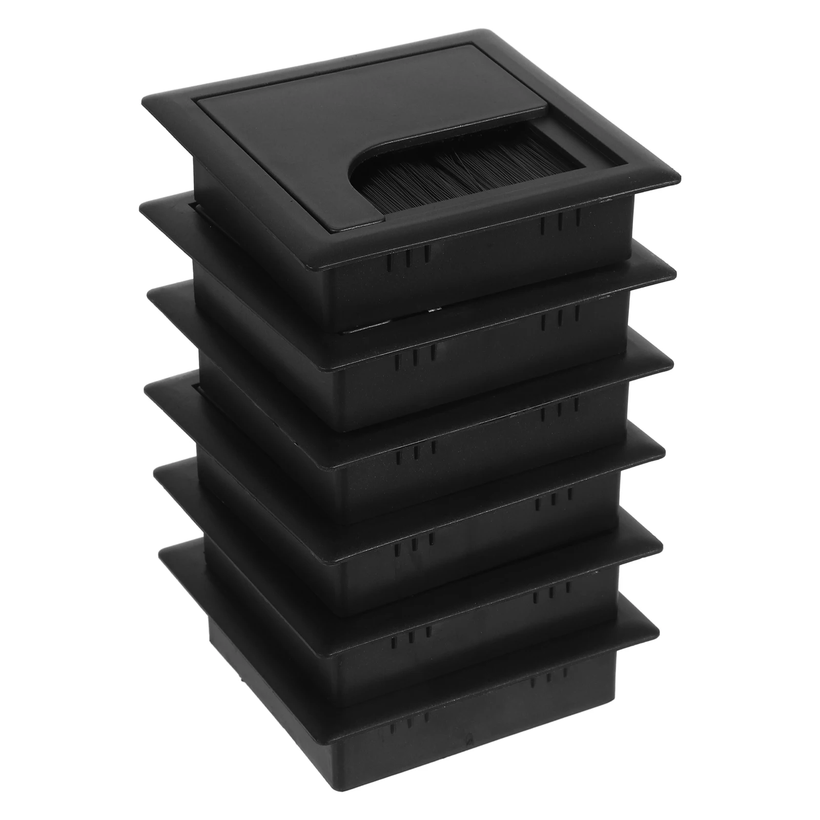 6 uds 80x80mm ABS escritorio alambre arrumado ojales cubiertas para orificios de Cable decoración moderna para el hogar y la Oficina escritorio Cable ordenado cubierta del agujero del Cable