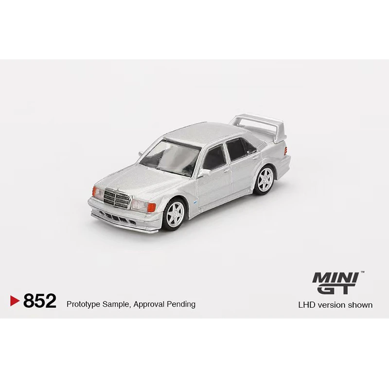 PreSale MINIGT 852 1:64 190E 2.5-16 Evolution II Silver Diecast Diorama Model Collection Miniature Toys