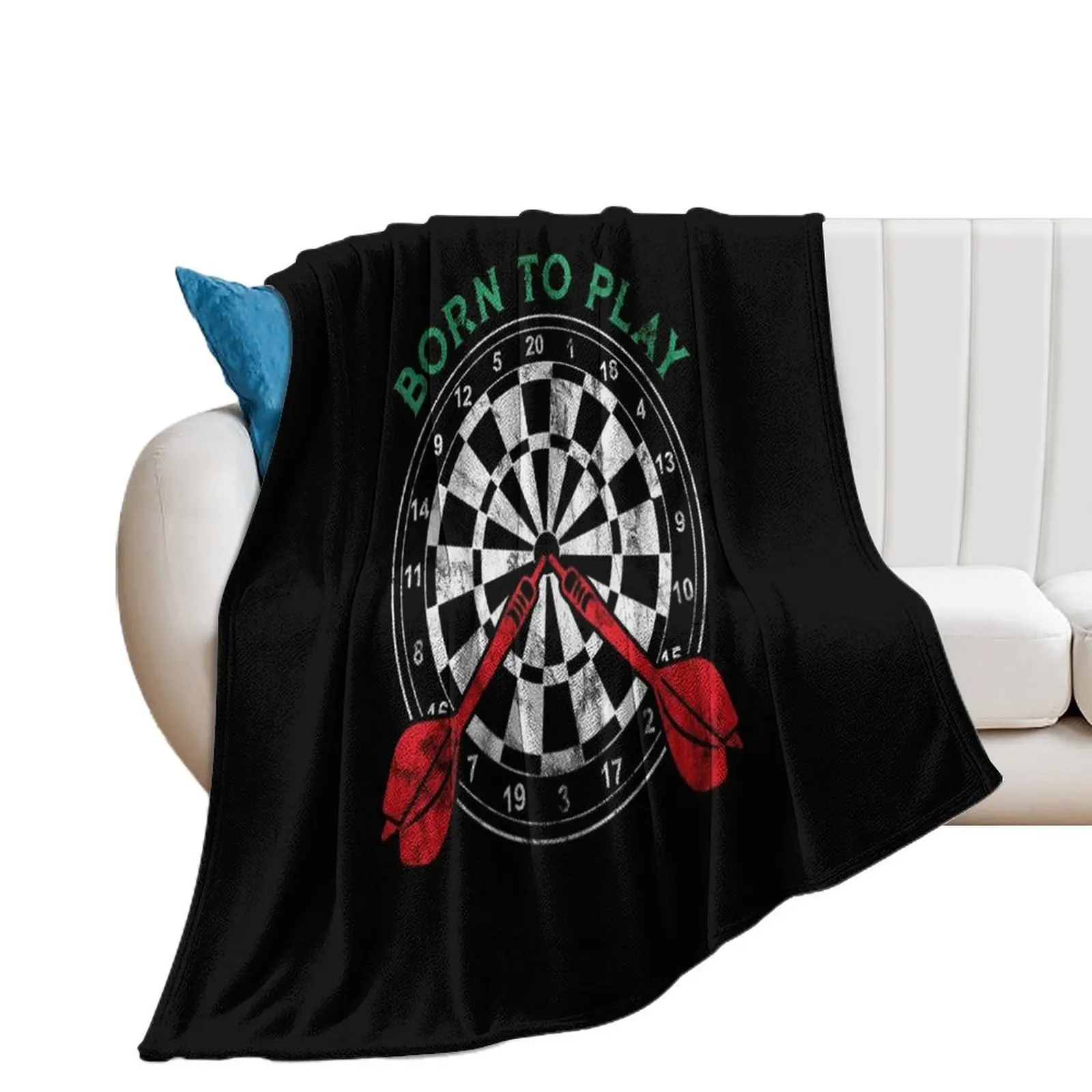 Born to play darts Throw Blanket Quilt Thermals For Travel Blankets