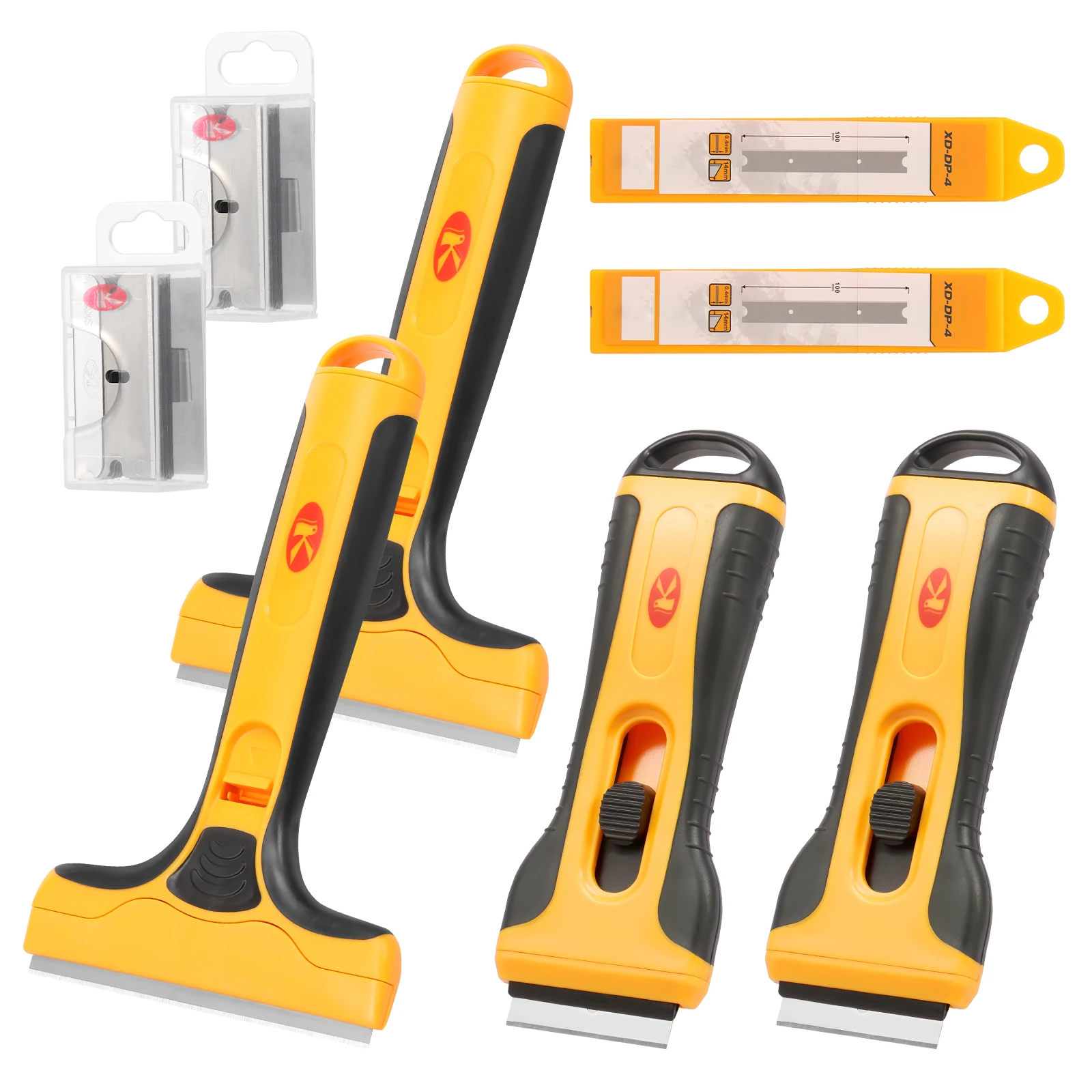 

4 Pcs Cleaning Shovel Cutter Portable Paint Cleaning Knife with 40 Replacement SK5 Blade Glass Floor Tiles Scraper for Household