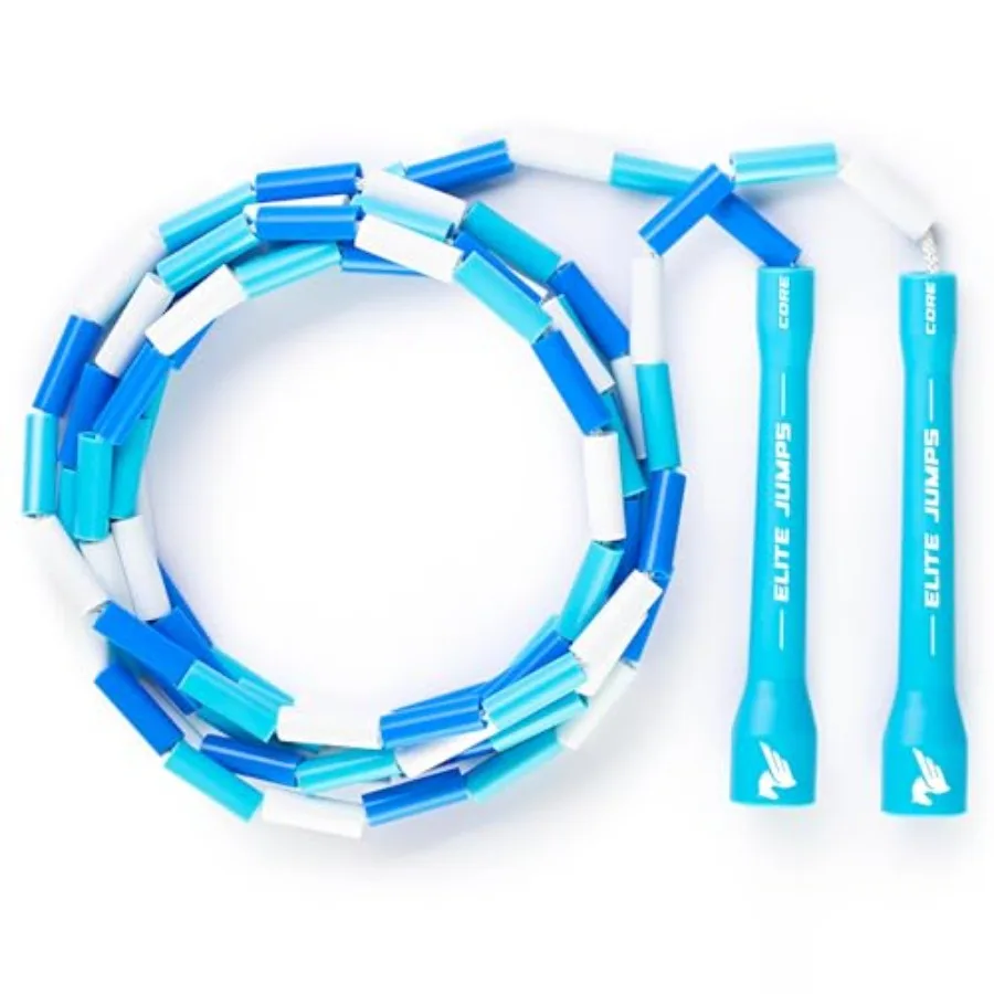 

Beaded Jump Rope for Ages 5-10, Shatterproof Segmented Beads, Tangle-Free and Adjustable, Lightweight Exercise Skipping Rope, 7