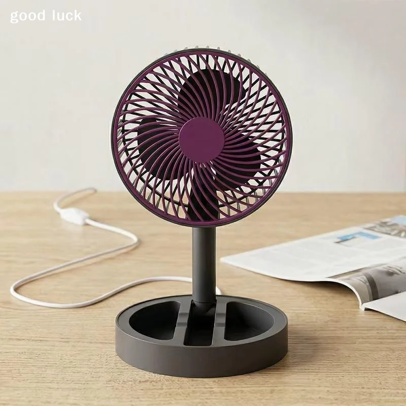 AnswerUSB Direct Plug-in Small Fan Portable Cooling Fan Household Foldable Desktop Air Circulator For Indoor Outdoor