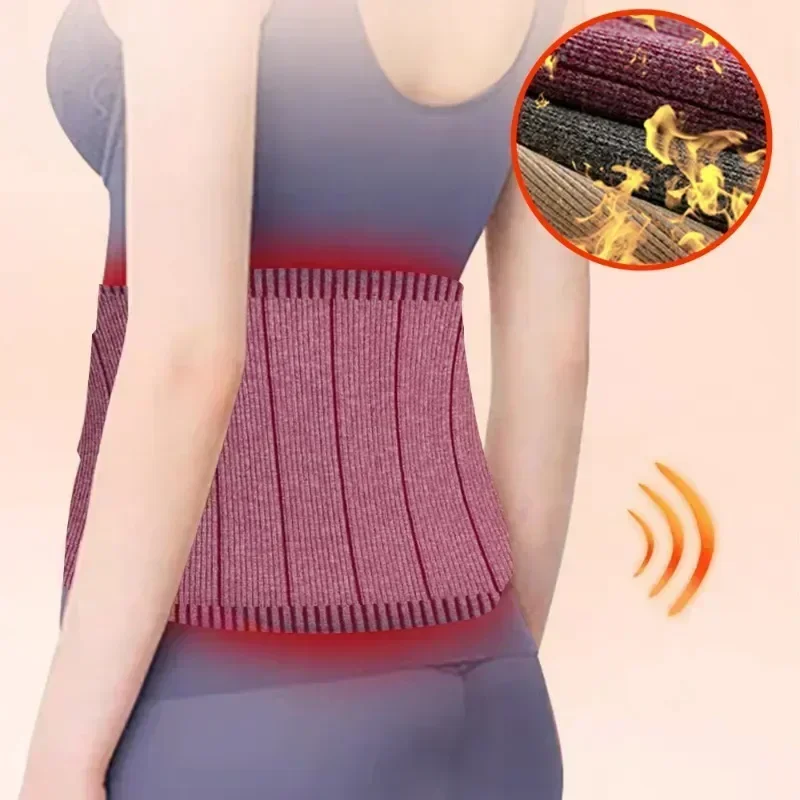 Women Elastic Lower Back Belly Waist Warmer Band Binder Kidney Protector Wrap Winter Elder Back Pain Relief Lumbar Support Belt