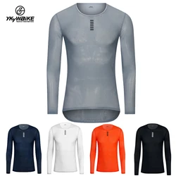 YKYWBIKE-Unisex Manga Completa Ciclismo Jersey, Camisa Da Bicicleta, Corrida Roupas Bicicleta, Camada Base, MTB, Bicicleta De Estrada, Desgaste Do Esporte