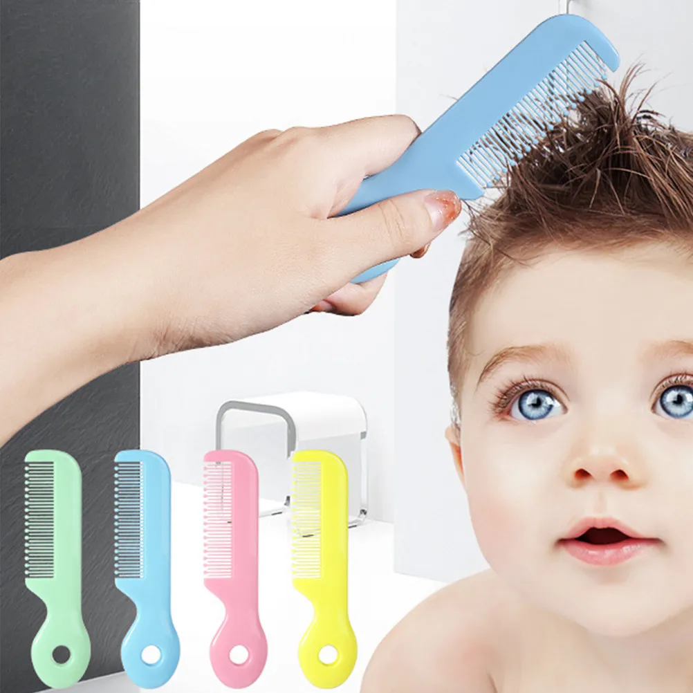 

4Pcs Newborn Hair Comb Set Safe ABS Material Baby Detangler for Toddler Fine Hair Easy Clean Compact Travel-Friendly Design