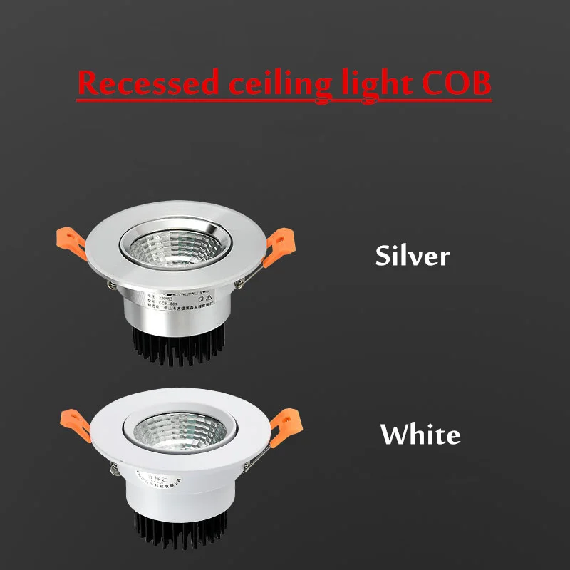 10pcs/lots LED Downlight Round Recessed Lamp 5W 7W 9W 12W 15W 20W LED Dimmable Ceiling Lamp Spot Light For Home Illumination