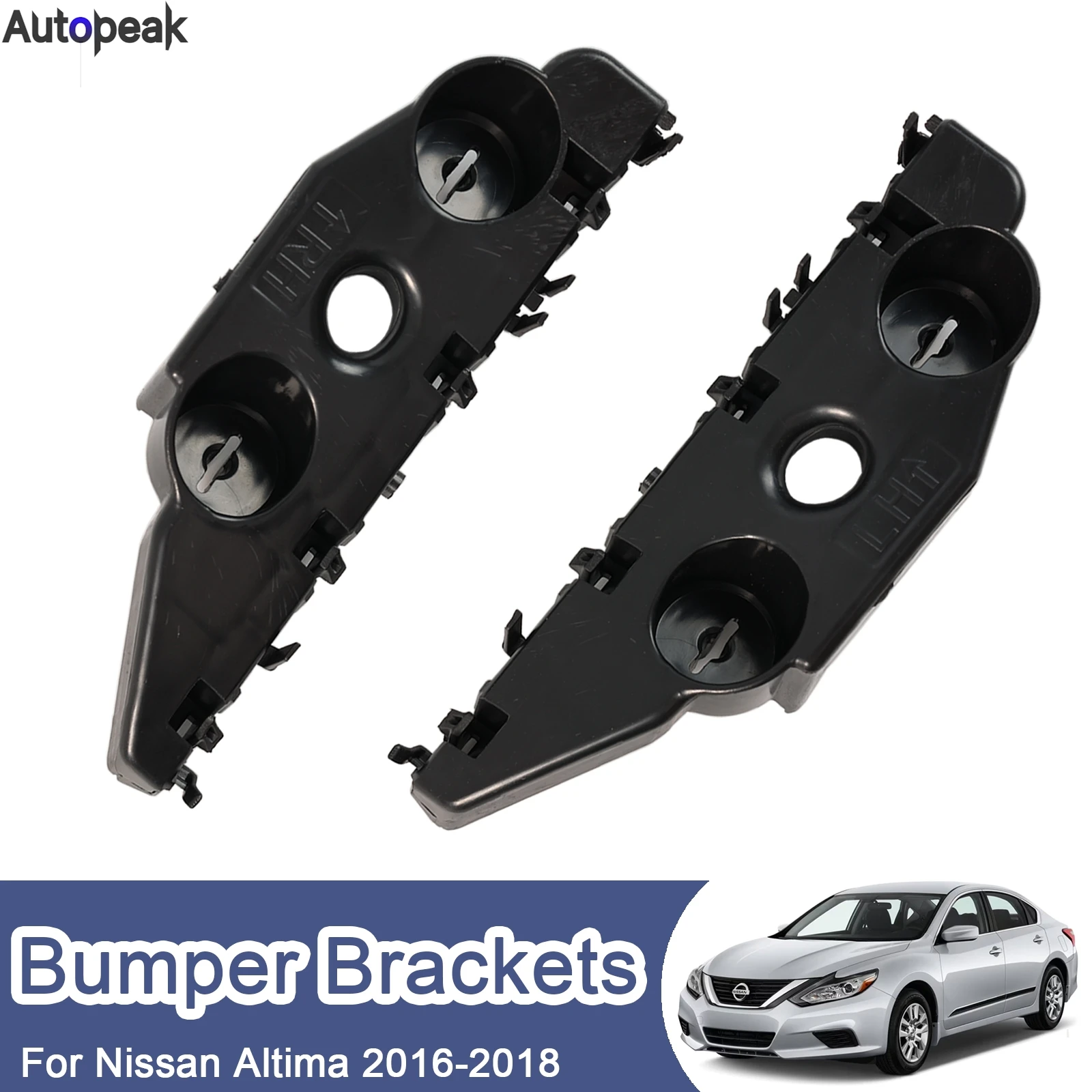 

For Nissan Altima 2016 2017 2018 Car Front Bumper Retainer Brackets Spacer Left Right Pair Side Beam Mount Support 62220-9HS0A