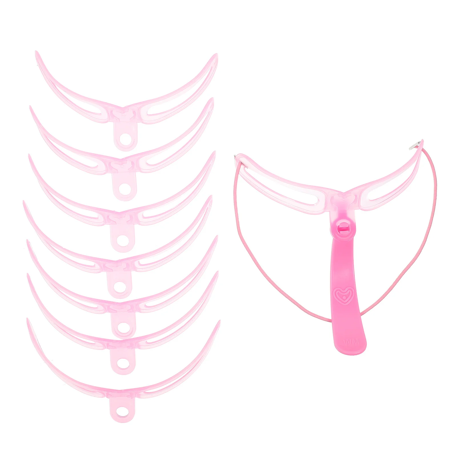 3Sets Wenkbrauwstencils Draagbare huishoudelijke sjabloontool Slijtvaste plastic wenkbrauwaccessoires Handige reiswenkbrauw