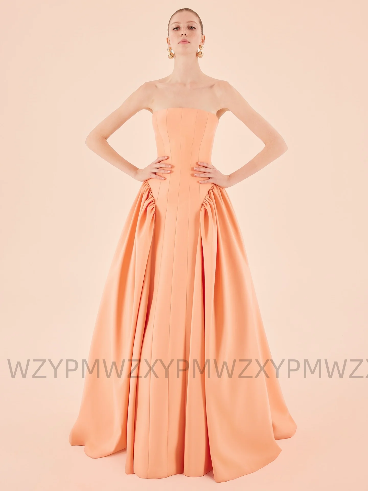 Индивидуальные платья для причастия Ypmwzx без бретелек трапециевидной формы длиной до пола, платье Quinceanera, торжественное платье فستان