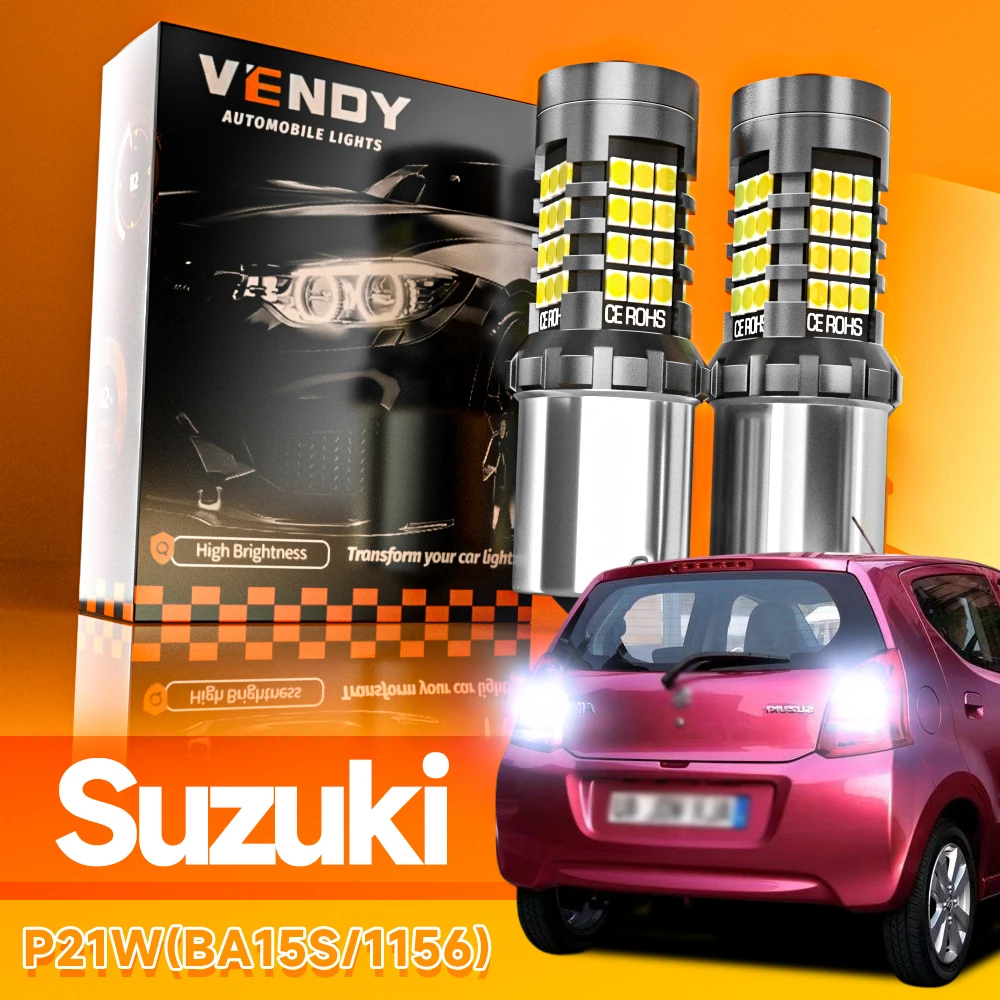 2 stücke LED Reverse Licht Blub Lampe P21W BA15S Canbus Für Suzuki Alto Baleno Celerio Ignis 1 2 Kizashi Liana Swift Wagon R Samurai