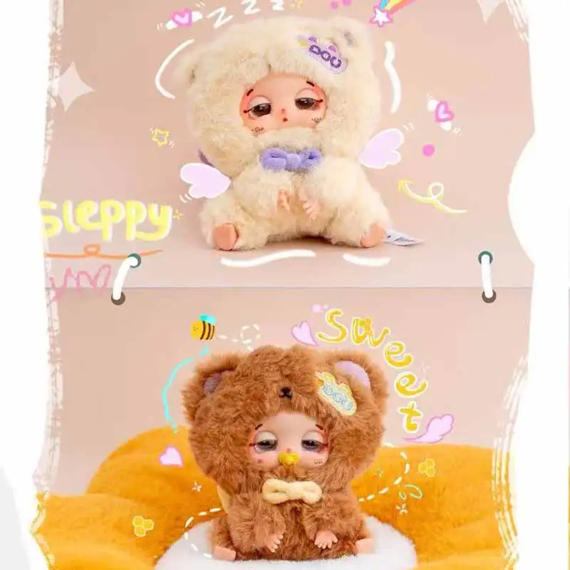 Boneka Seri Keberuntungan Bayi Tiga, Kotak Misteri Boneka Plush, Gantungan Tas Kartun, Model Ornamen Mainan yang Indah, Hadiah Kotak Kejutan Misteri