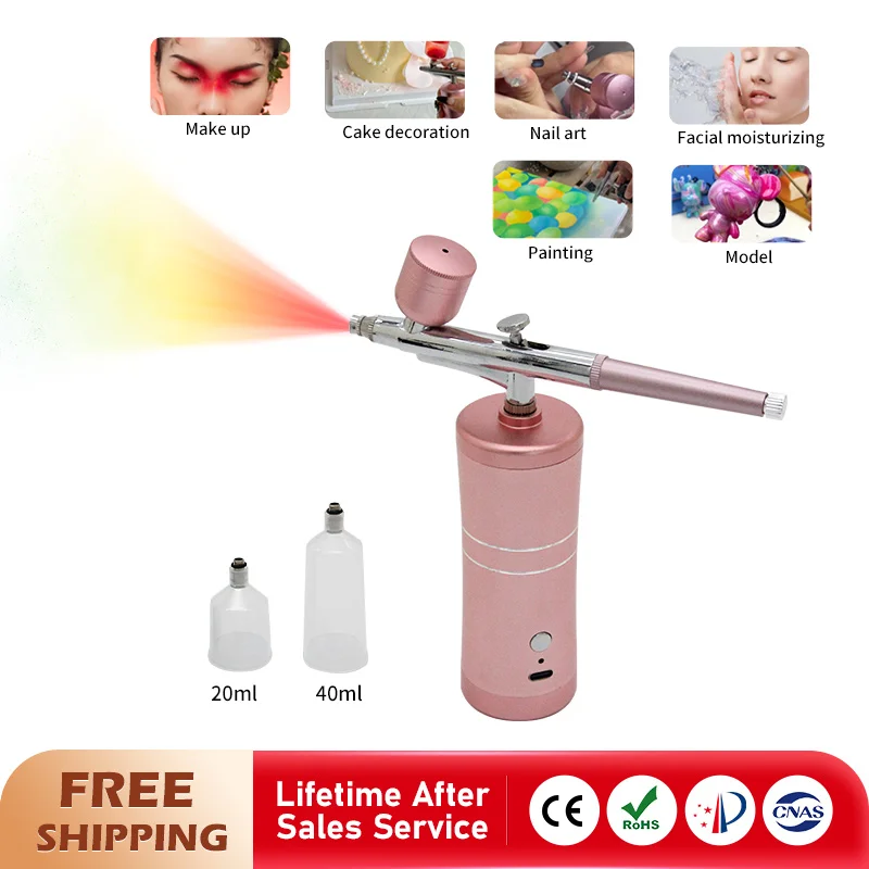 

New Rechargeable High Pressure Nano Spray Device For Skin Moisturizing Skin Rejuvenation Beauty Nail Painting Tattoo Beauty Tool