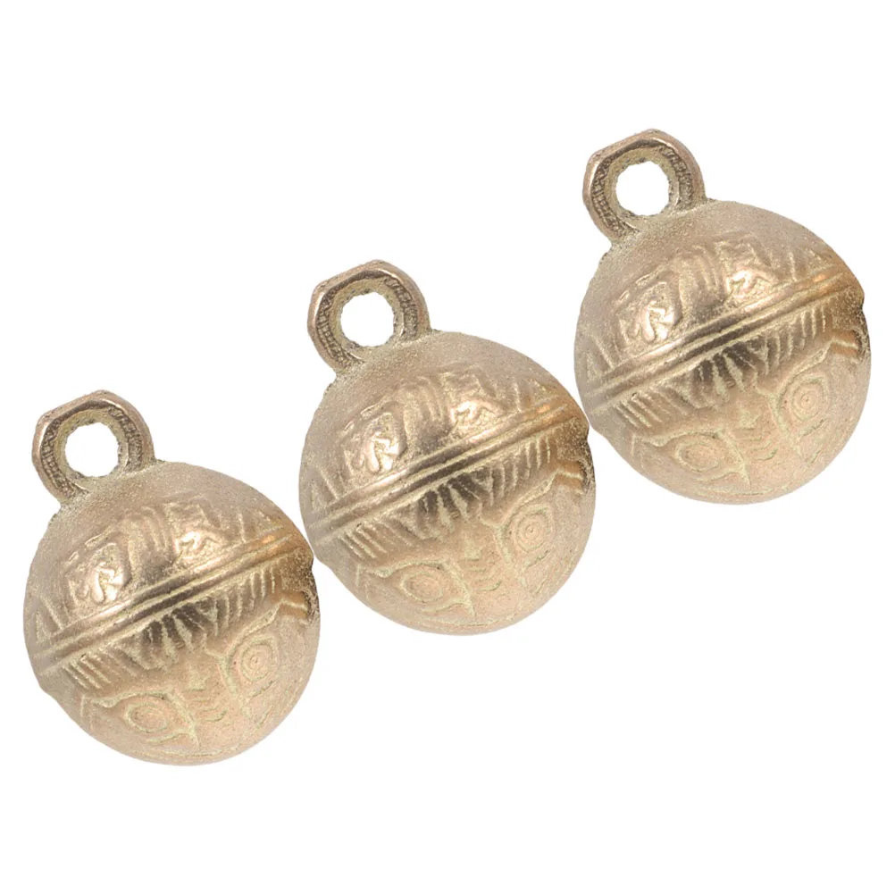 

3 Pcs Pet Bell Doorbell Diy Pendants Charms Dog Collar Accessories Craft Bells Brass
