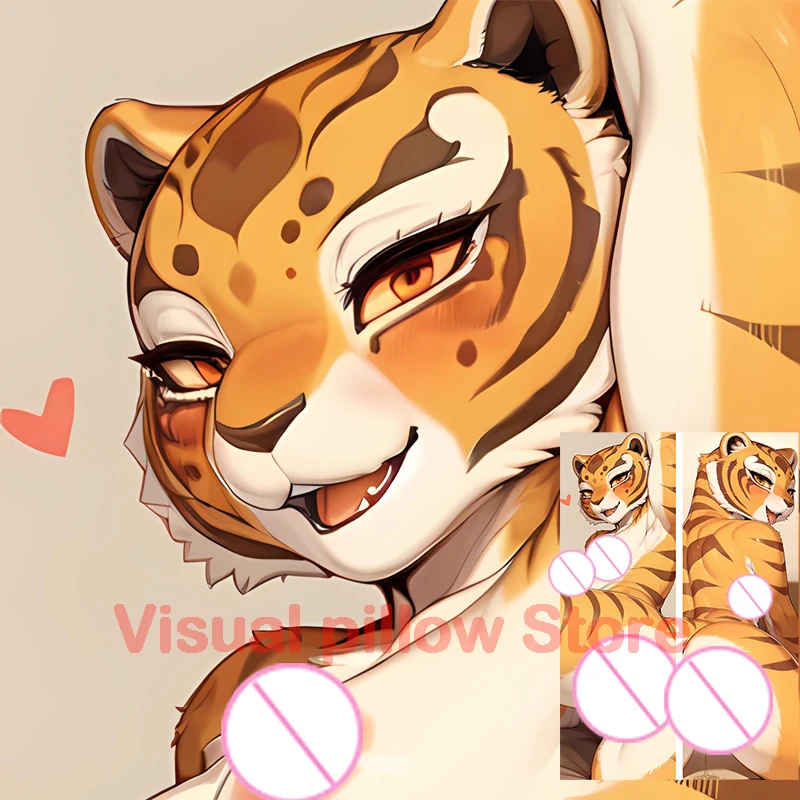 

Dakimakura anime master tigress furry Double-sided Print Life-size body pillows cover Adult pillowcase