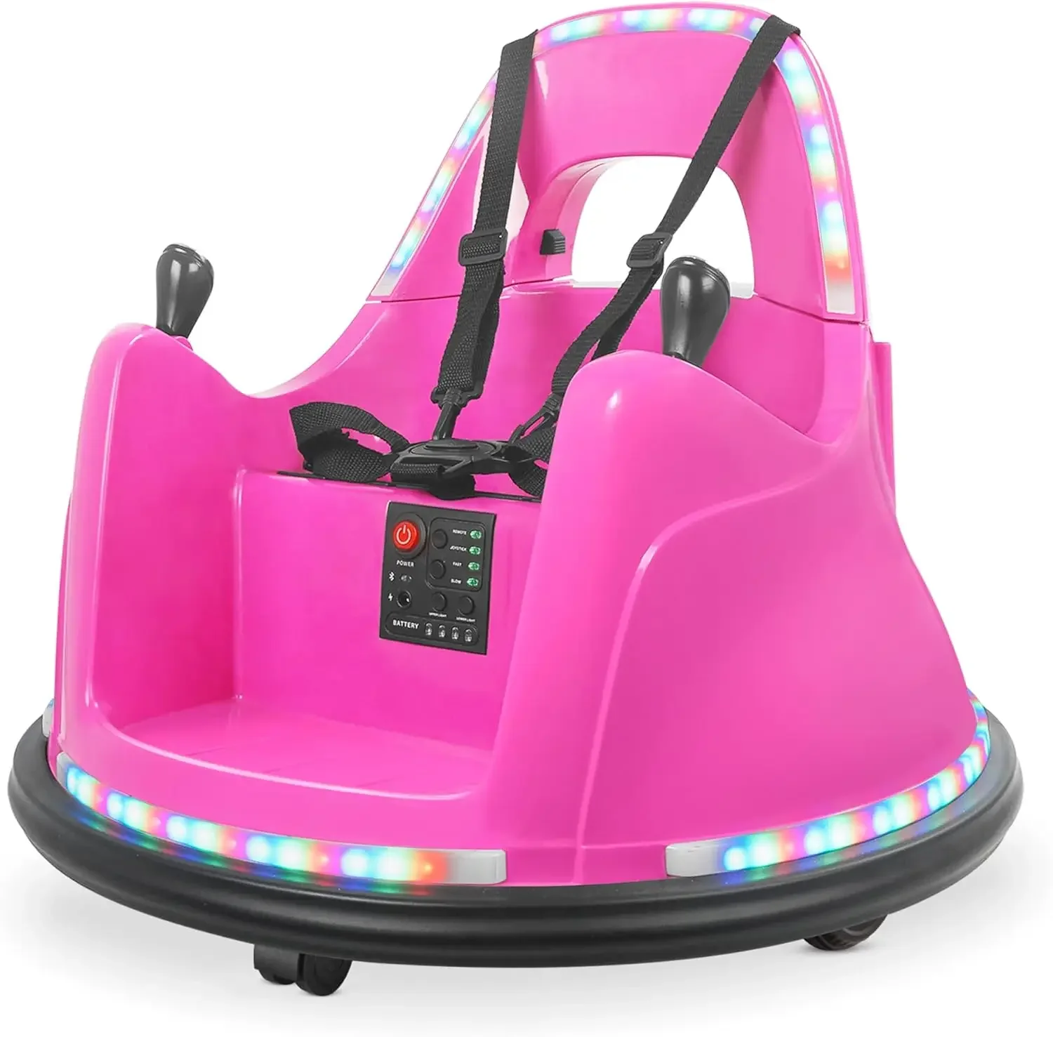 Smart Bumper Car for Toddler & Kids 1.5-6 Years Old, 12V 2-Speeds Electric Ride On Bumping Toy Gifts W/Remote Control, A