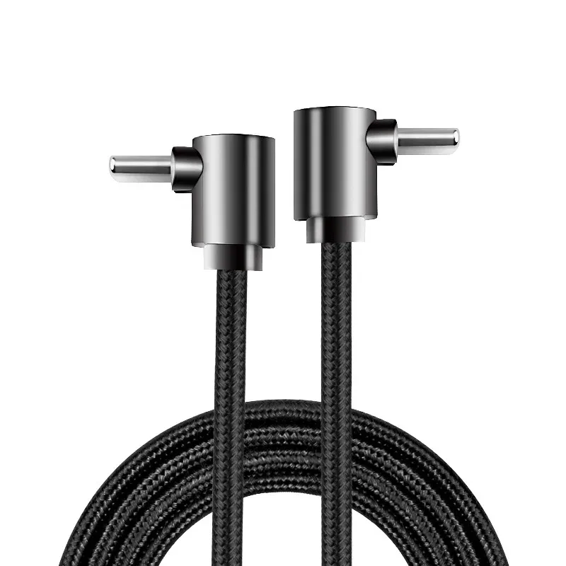 60W USB C To USB C Cable 90 Degree Elbow Fast Charge Phone Charger Data Cord For  iPhone Samsung Xiaomi Huawei Type C Quick Wire