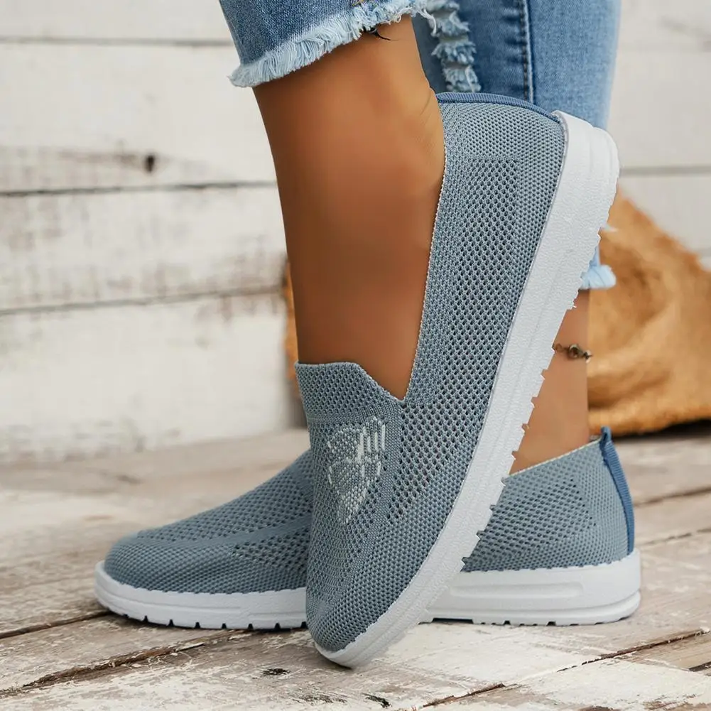 Ultra-light Breathable Slip-ons Women's Orthopedic Mesh Slip-on Shoes Breathable Lightweight Flats for Plantar Fasciitis Casual