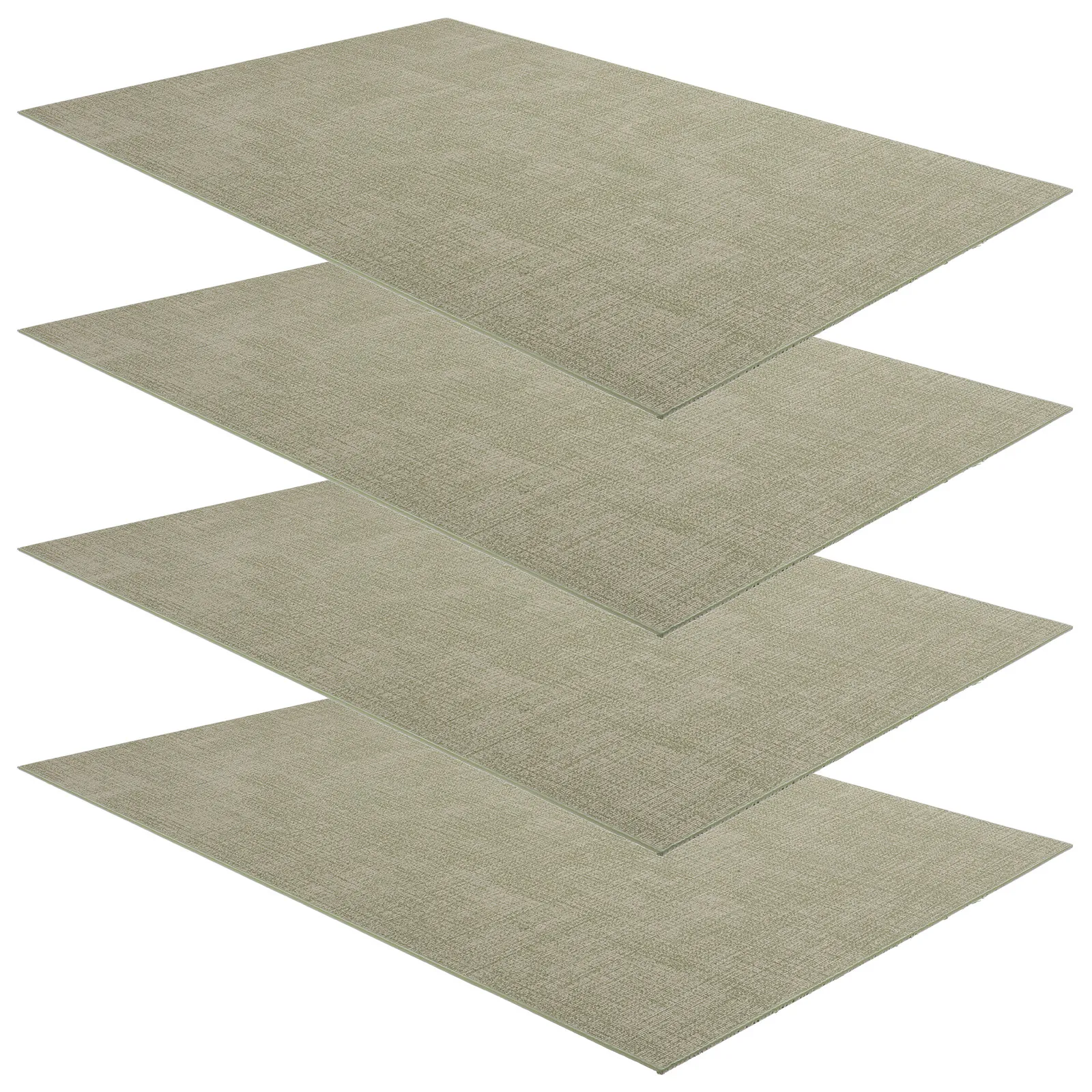 4Pcs Spill Proof Heat Insulating Faux Placemats Chinese Fabric Texture Rectangular Table Mats for Family Dinner