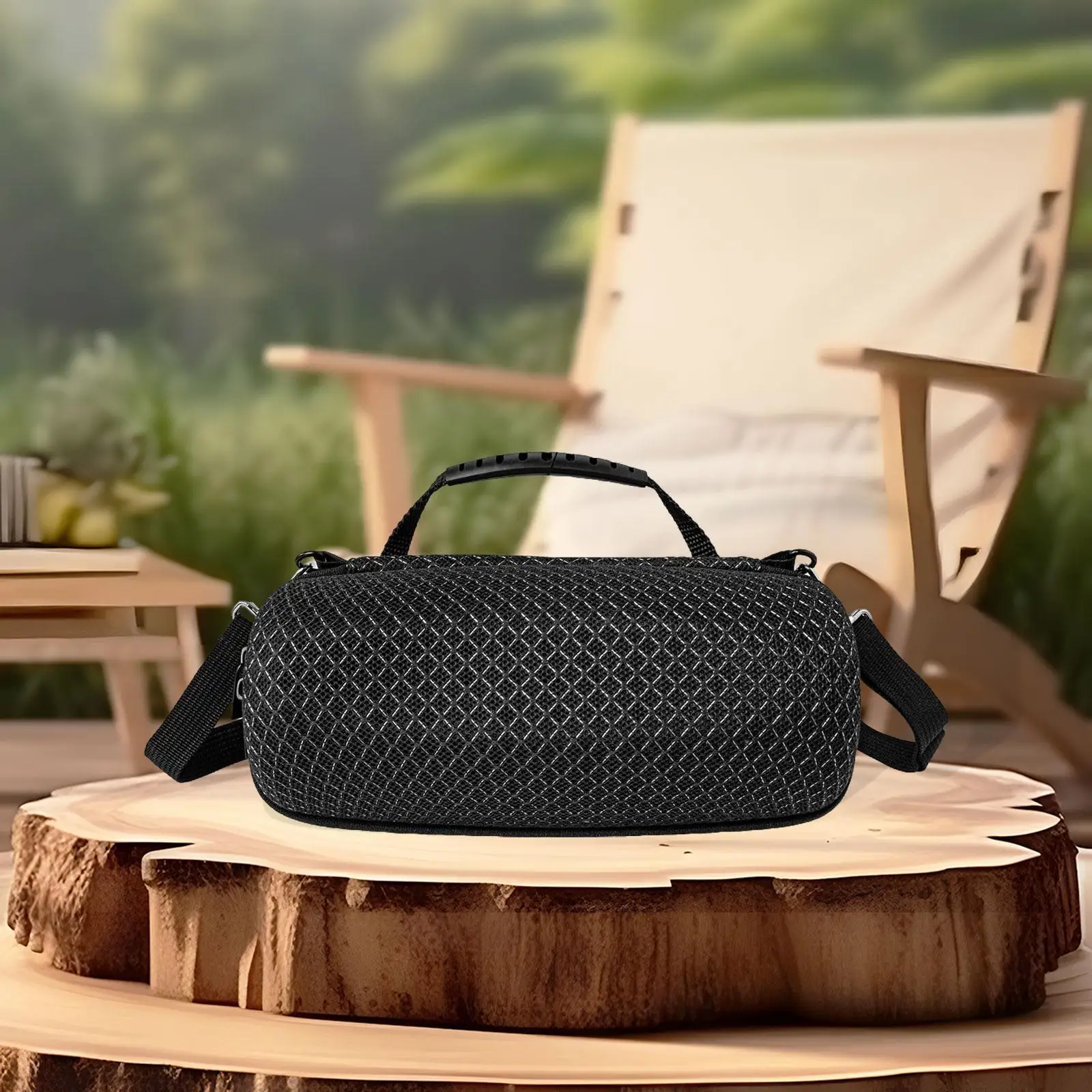 휴대용 스피커 보관 가방 방수 조절 가능한 어깨 스트랩 보호 홀더 여행 캠핑 낚시 피크닉을위한 핸드백
