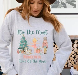 Christmas Sweatshirt for Women Nutcracker Ballet Pullover Top Sugar Plum Fairy Xmas Tee Cute Sweatshirt Aesthetic Clothes