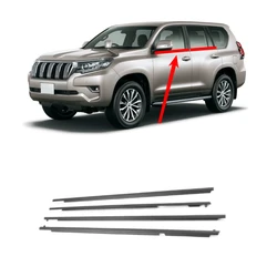 4 Pieces Chrome or Black Out Weather Strip Moulding for Land Cruise Prado 2010--2018 Weatherstrip Window Glass Seal 75711-60071