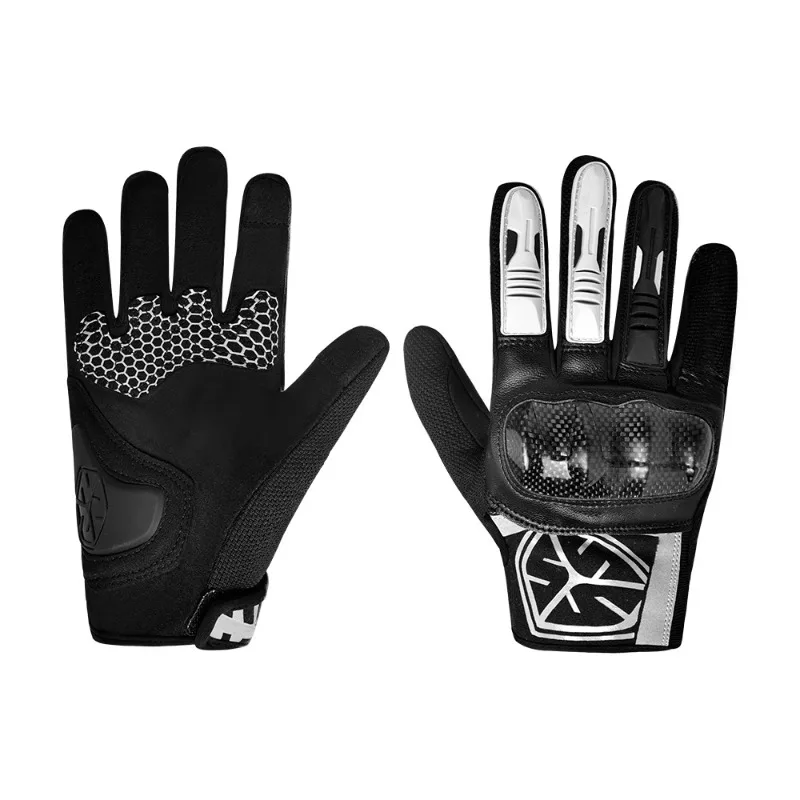 

Carbon Fiber Motorcycle Gloves Four Seasons Touchscreen Riding Gloves Windproof Anti-Scratch Protective Gloves Cycling Racing