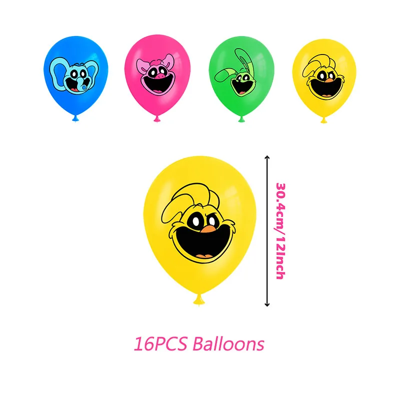 Neue lächelnde Tiere Geburtstags feier Dekorationen DIY Cartoon Thema Party liefert Banner Ballon Kuchen Topper Kinder Geburtstags geschenk