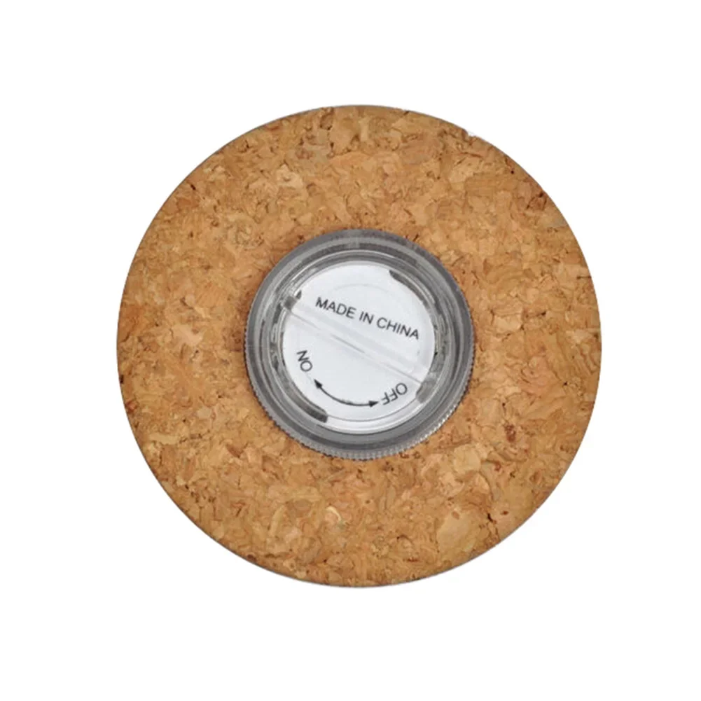 11cm Round Glass Jar Globe Terrarium Glass Jar with Colorful LED Light Cork Micro Landscape Ecological Bottle Night Lights