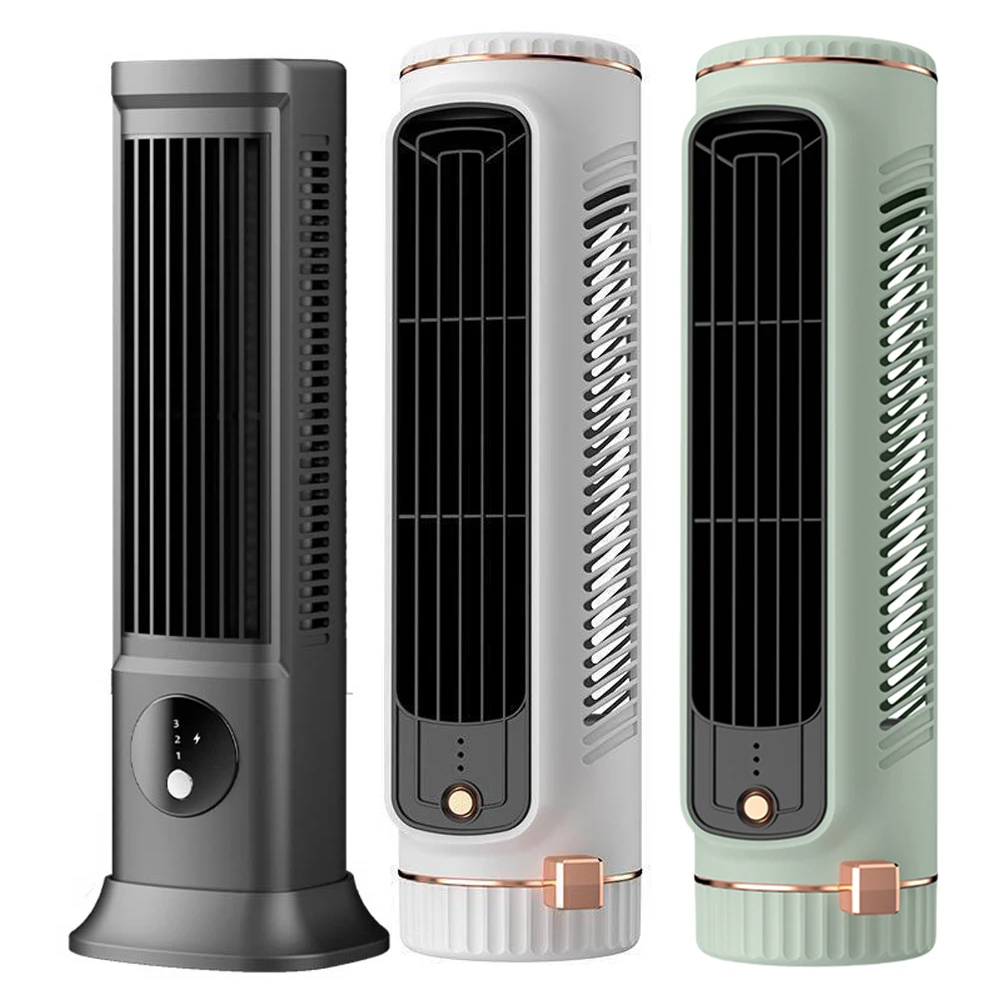 Summer Ventilation Fan Quiet Bladeless Fan USB Rechargeable 3 Speeds Vertical Horizontal Electric Fan for Outdoor Camping Hiking image 5