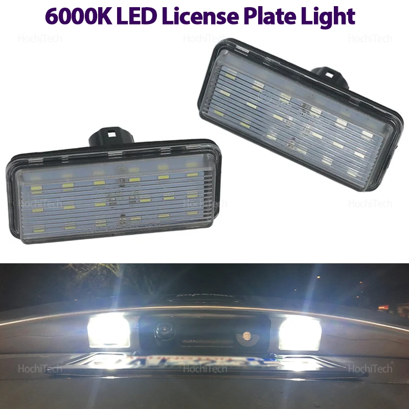 

For Toyota Land Cruiser/Prado Reiz/Mark X J100 120 200 for Lexus LX470 GX470 2PCS White Canbus Rear License Plate Tag Lights LED