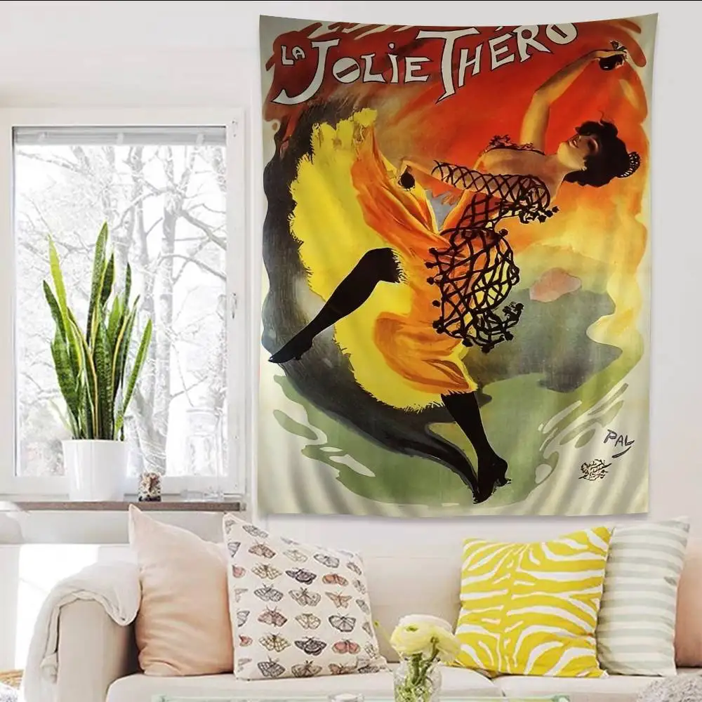 Tapices Hippies de Artista Folies Bergere para Colgar en la Pared, Tapices Bohemios con Mandala, Decoración para el Hogar Estilo INS