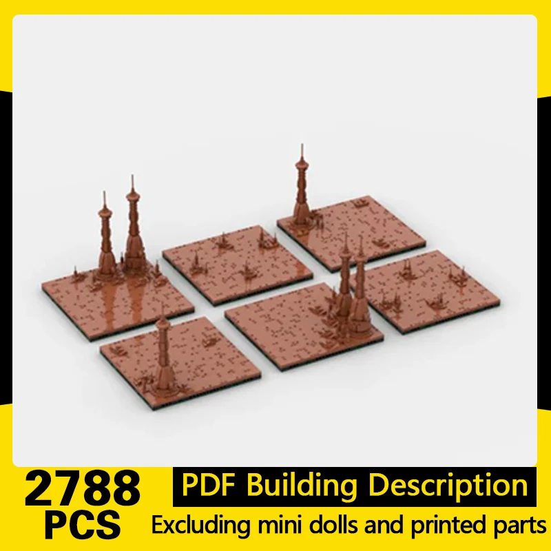 Star Movies Model MOC Building Bricks Red Rock Spire Wasteland Modular Technology Gifts Holiday Assemble Children Toys Suit