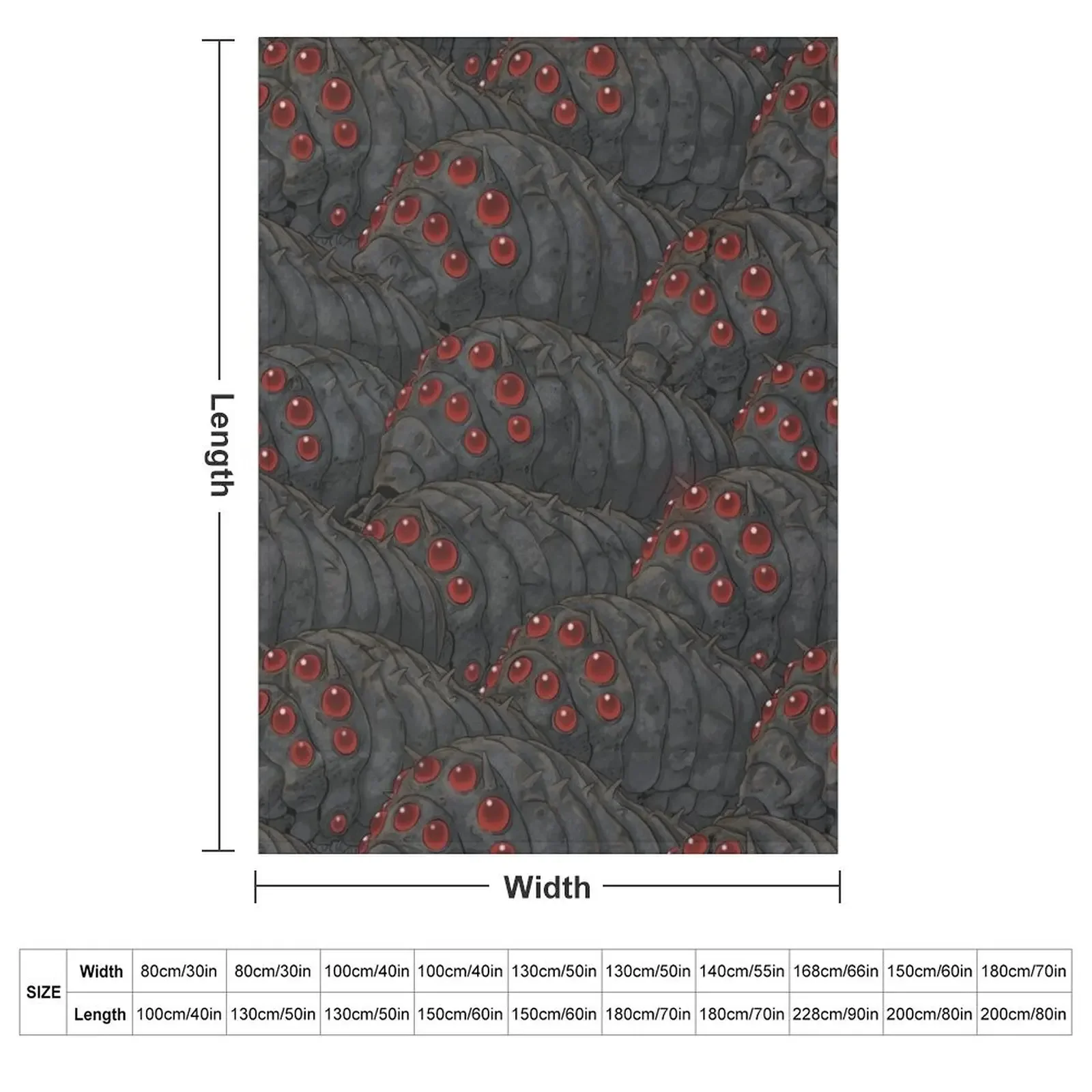 Ohm (Ohmu) Stampede - Nausica? of the Valley of the Wind Throw Blanket couch cozy soft plush fuzzy picnic outdoor blanket